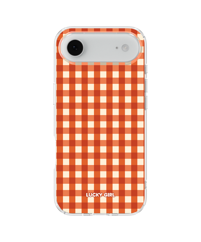 Pumpkin Gingham Clear Case Insert iPhone 17 Air