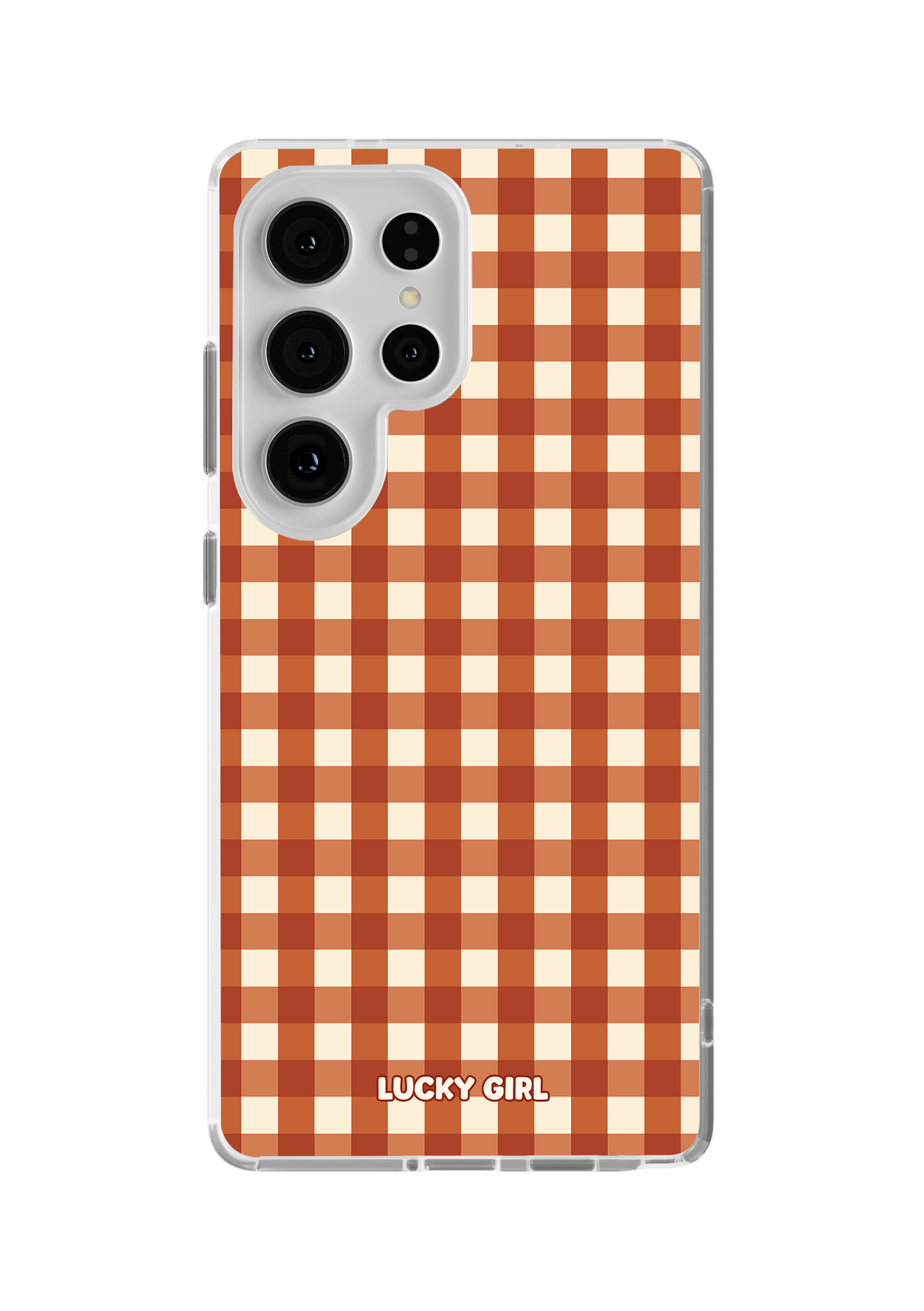Pumpkin Gingham Clear Case Insert Galaxy S25 Ultra