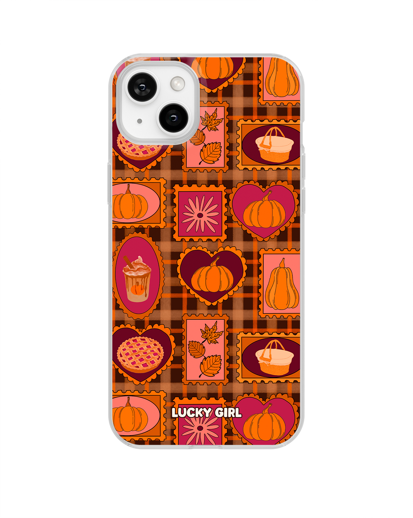 Pumpkin Postage Clear Case Insert iPhone 15