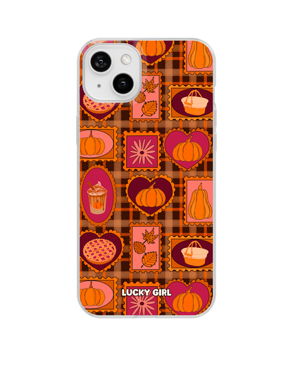 Pumpkin Postage Clear Case Insert iPhone 14 Plus/15 Plus
