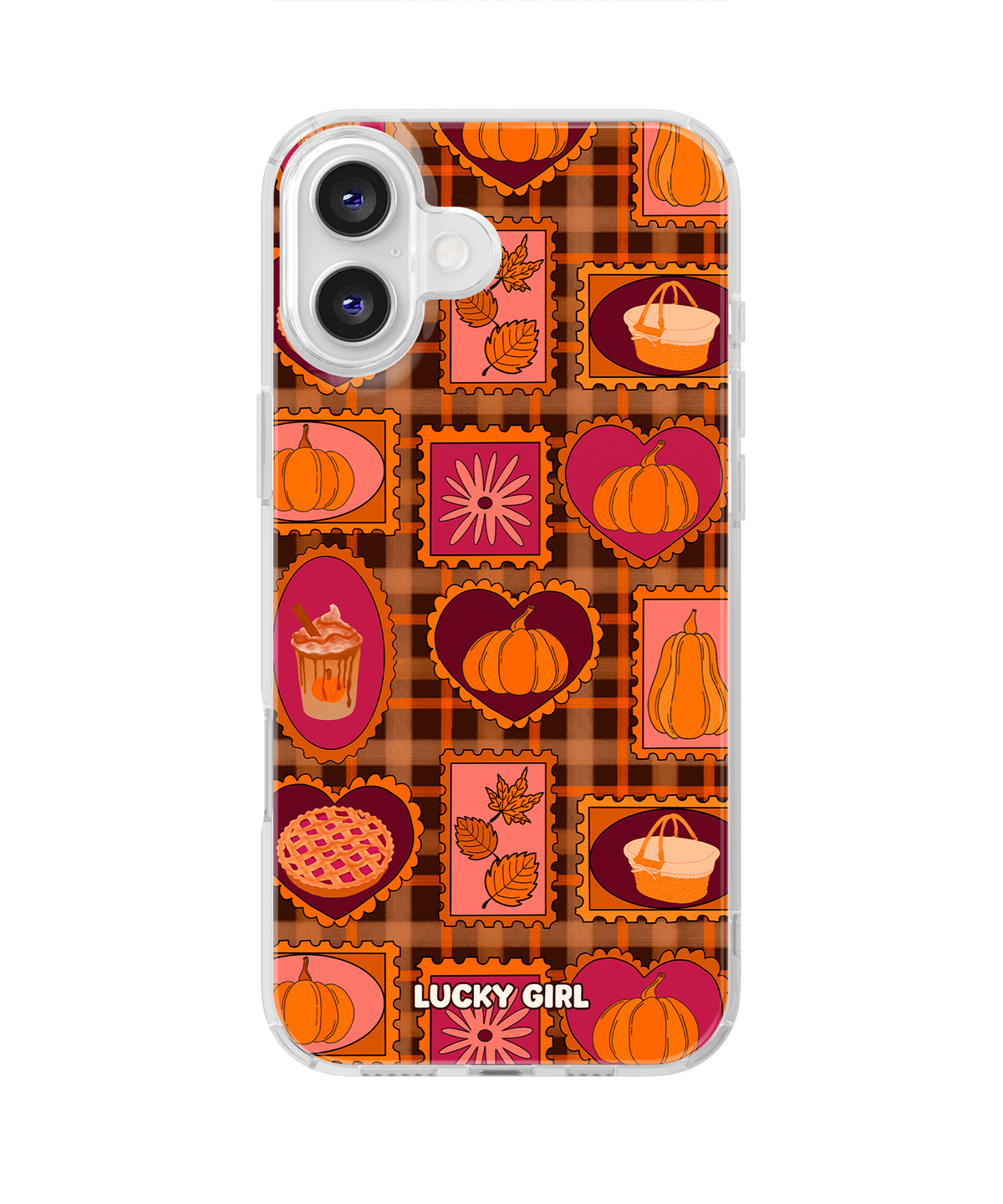 Pumpkin Postage Clear Case Insert iPhone 16 Plus