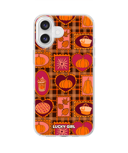 Pumpkin Postage Clear Case Insert iPhone 16 Plus