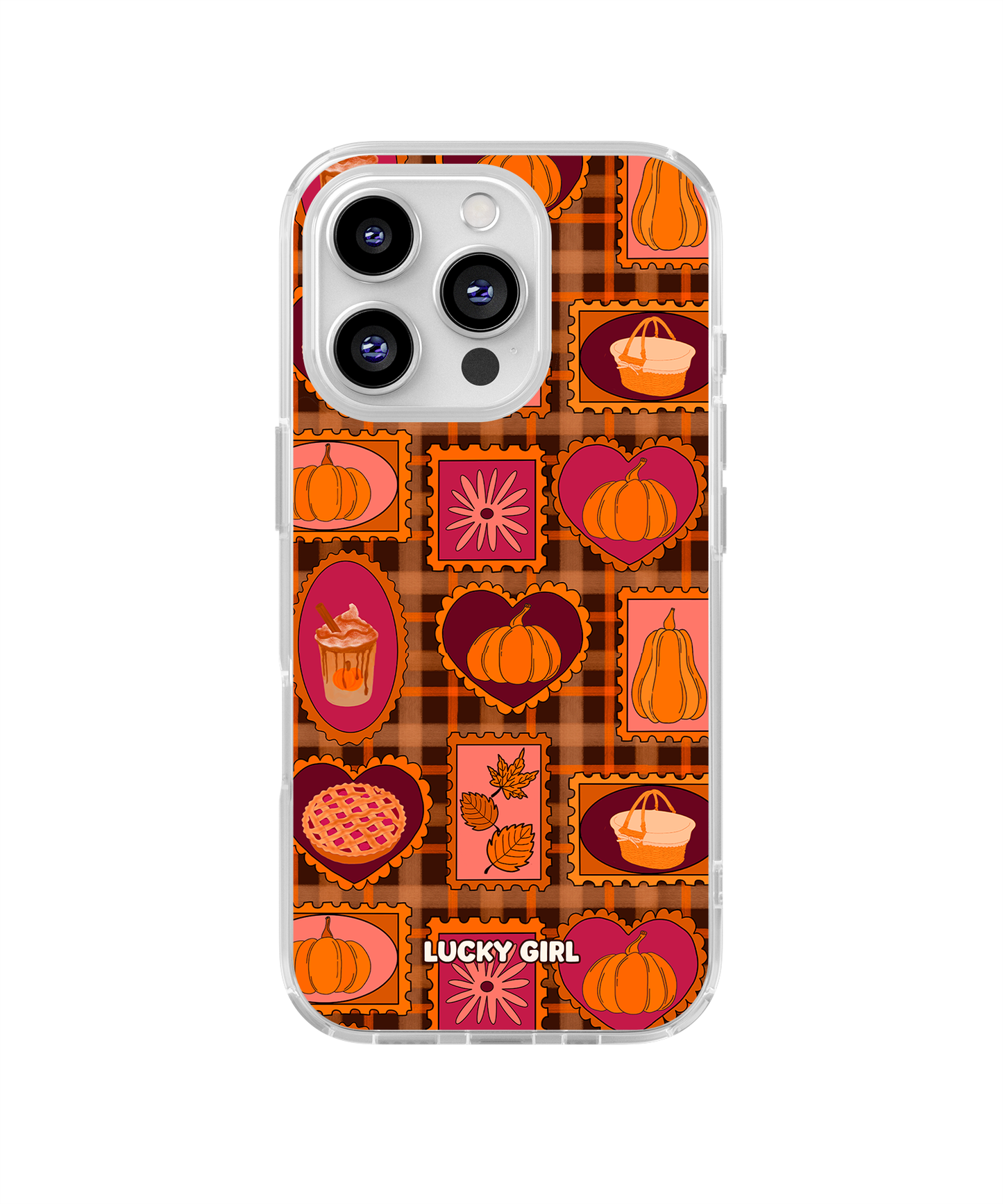 Pumpkin Postage Clear Case Insert iPhone 16 Pro