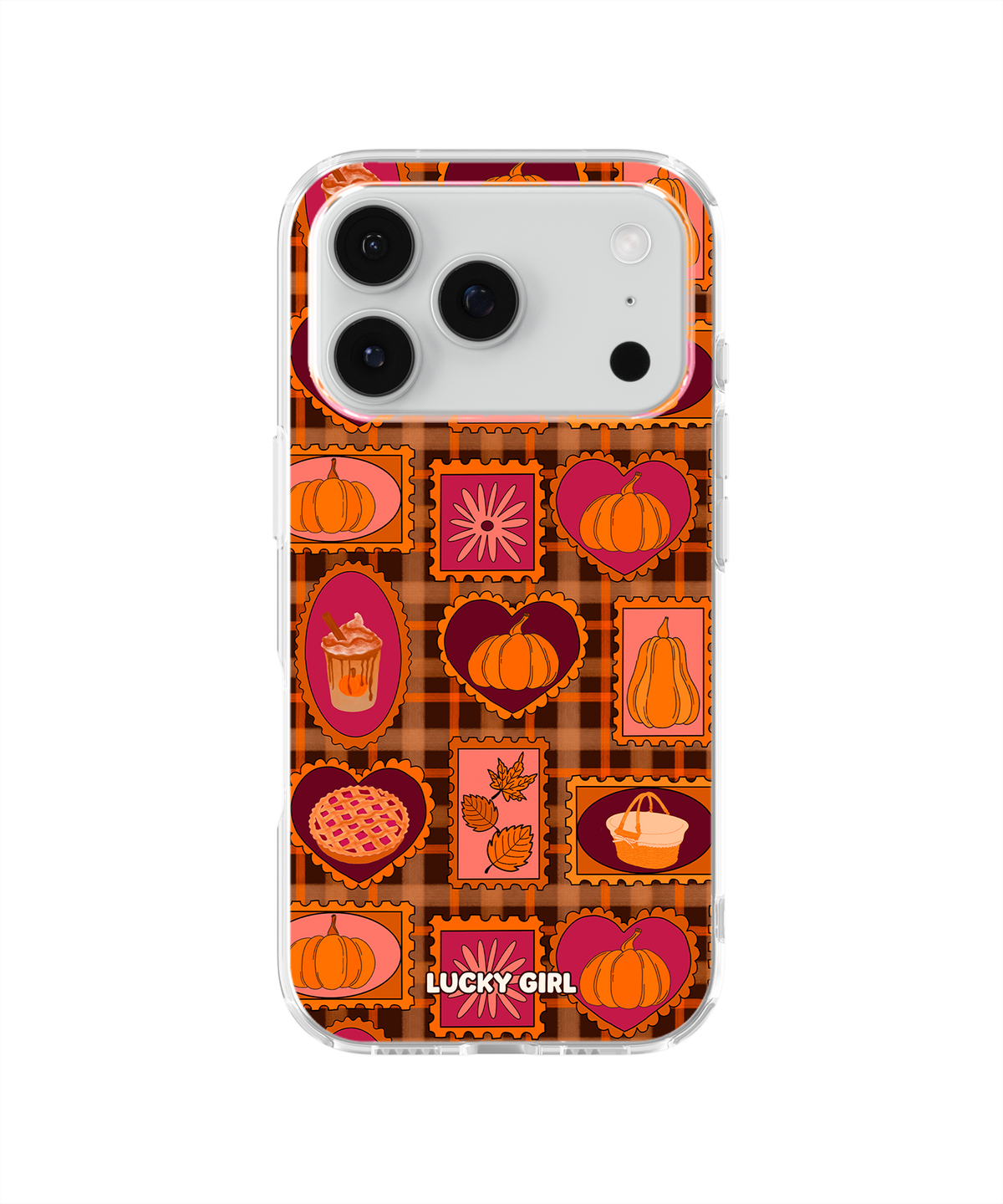 Pumpkin Postage Clear Case Insert iPhone 17 Pro