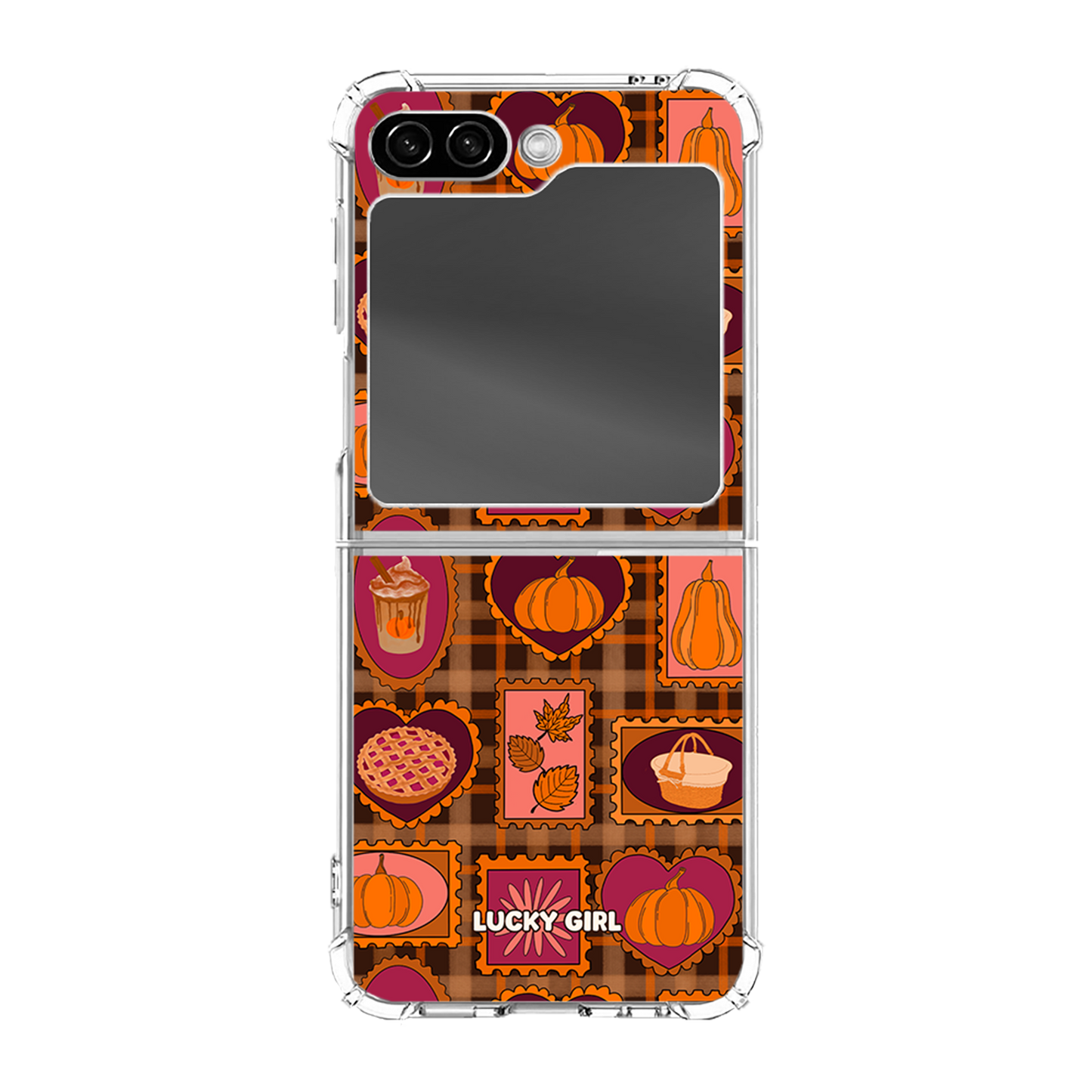 Pumpkin Postage Clear Case Insert Galaxy Z Flip 6/7 FE