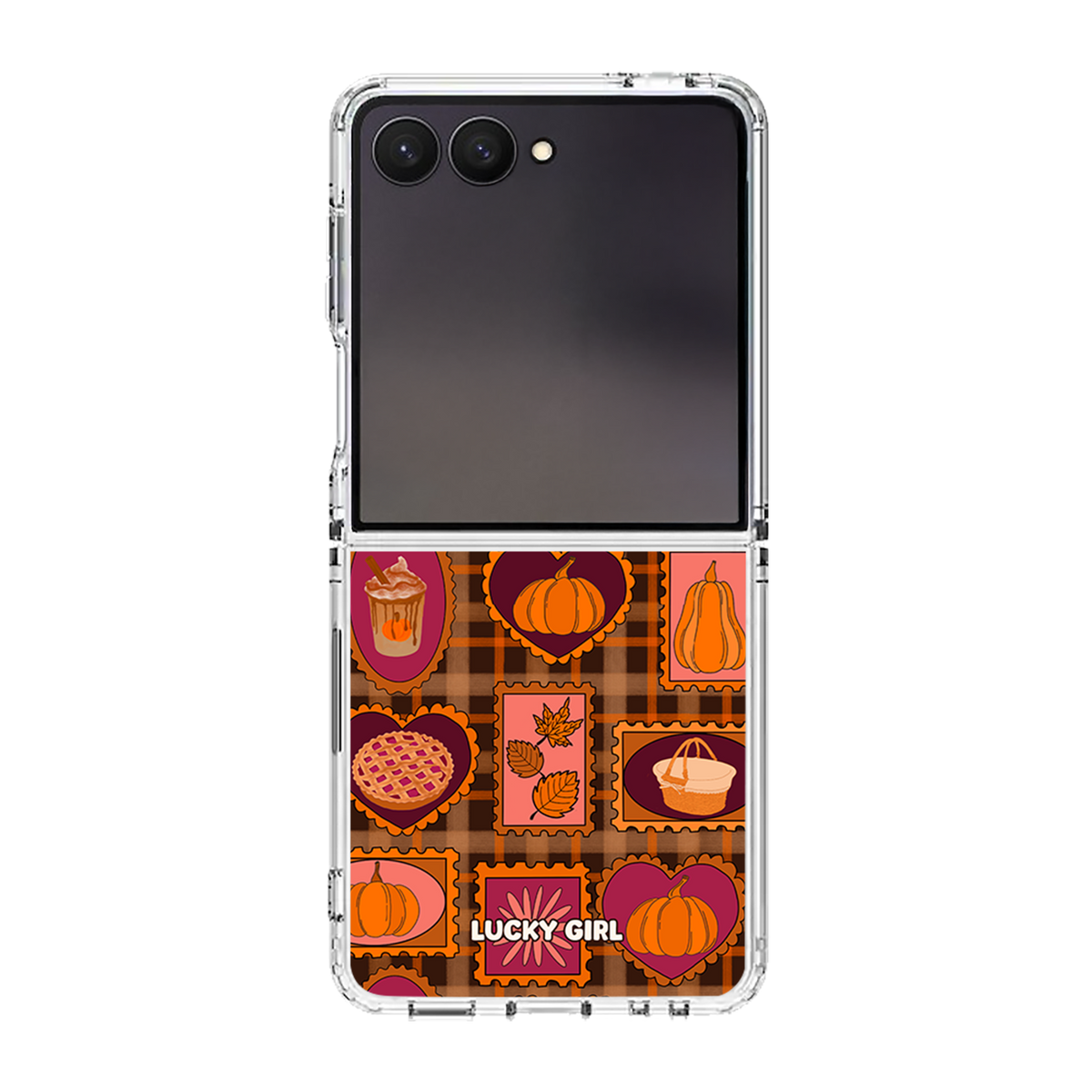 Pumpkin Postage Clear Case Insert Galaxy Z Flip 7