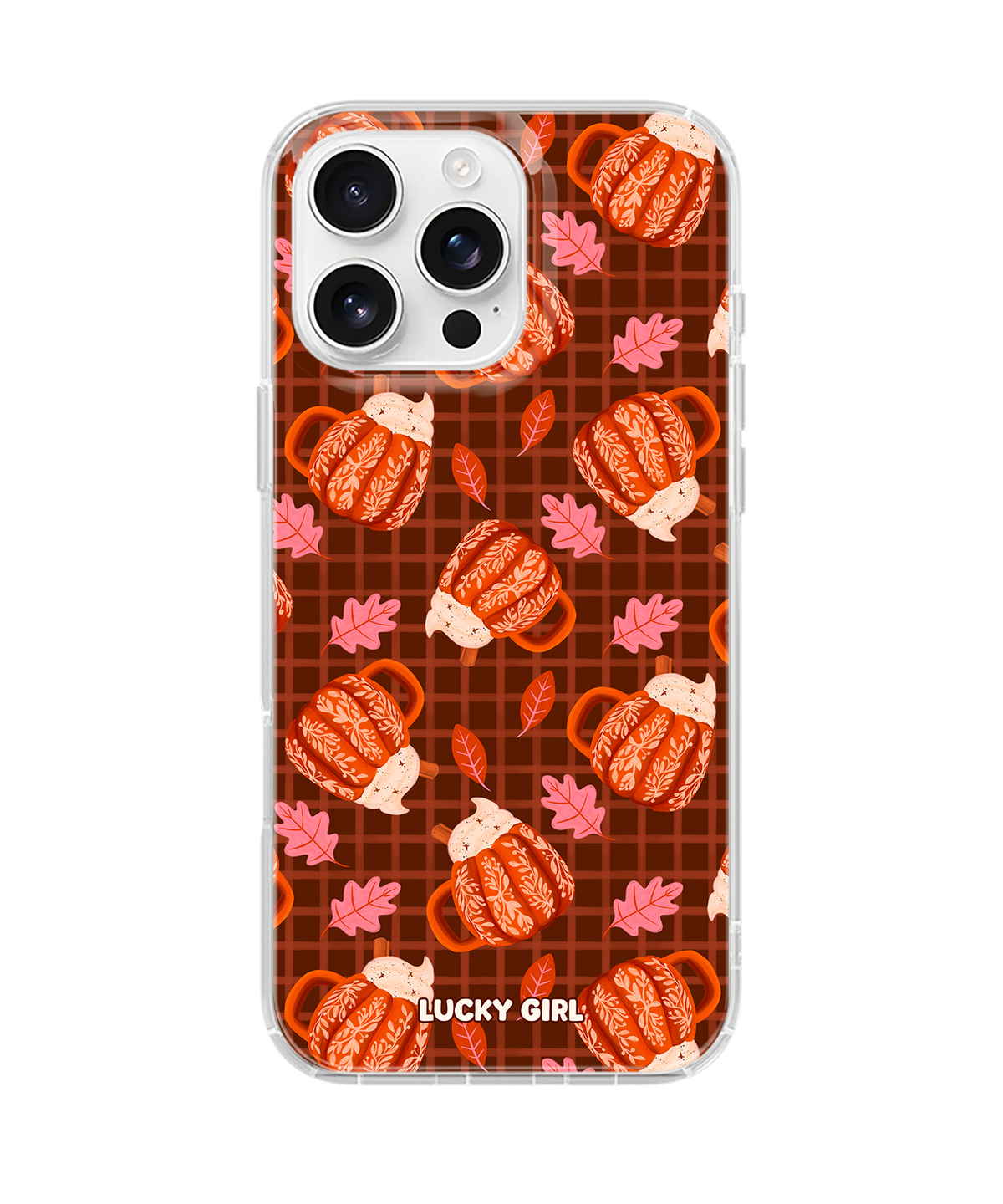 Pumpkin Spice Clear Case Insert iPhone 16 Pro Max