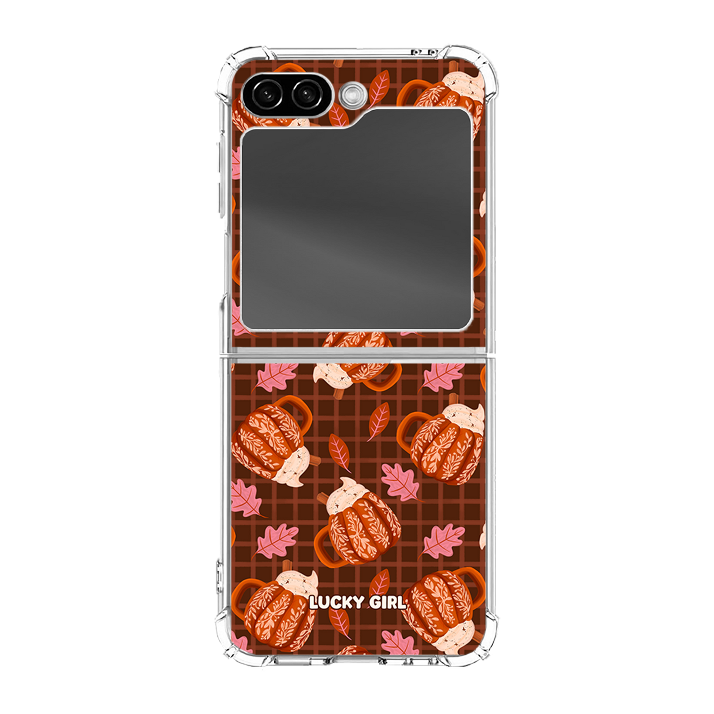 Pumpkin Spice Clear Case Insert Galaxy Z Flip 6/7 FE