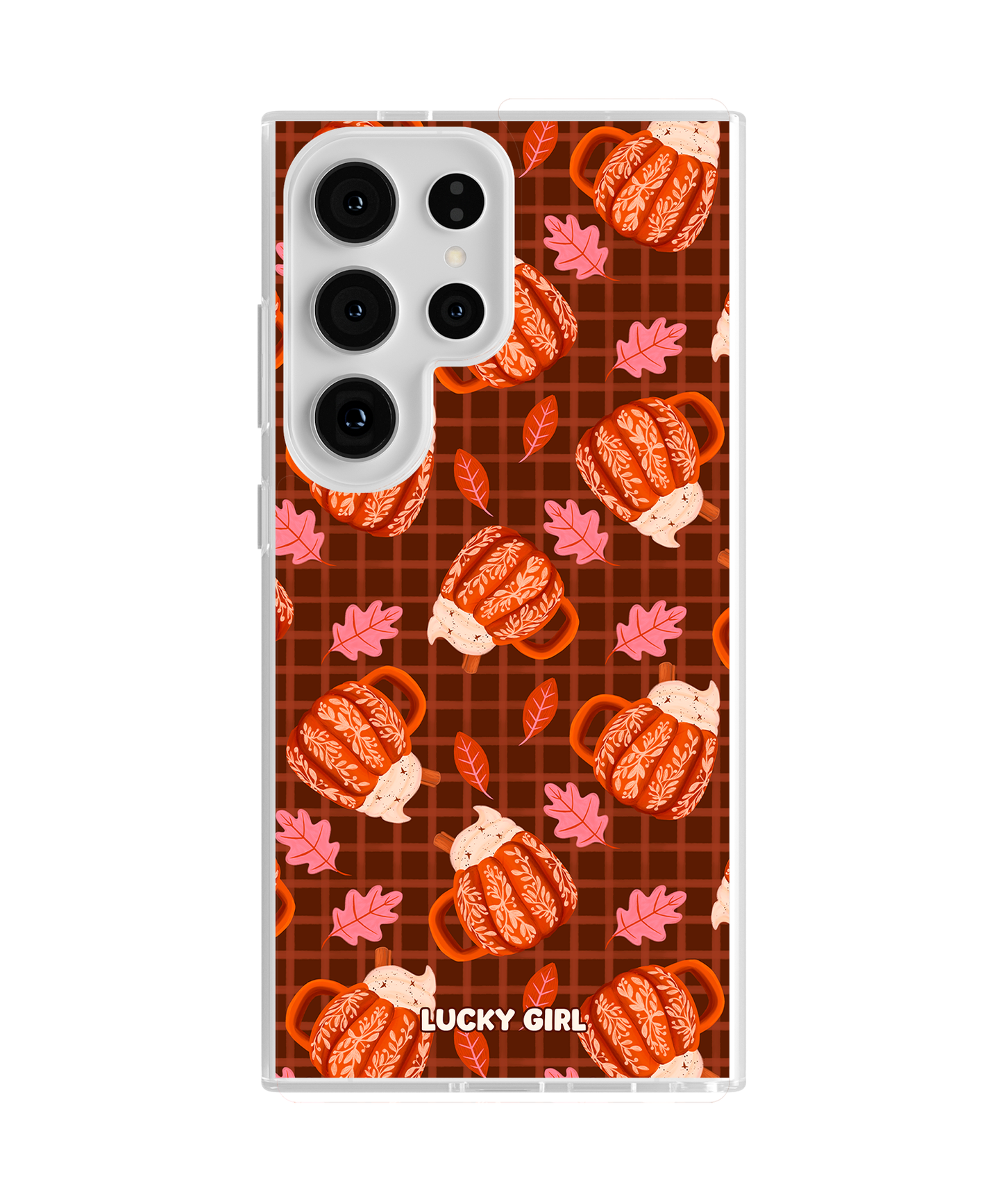 Pumpkin Spice Clear Case Insert Galaxy S24 Ultra