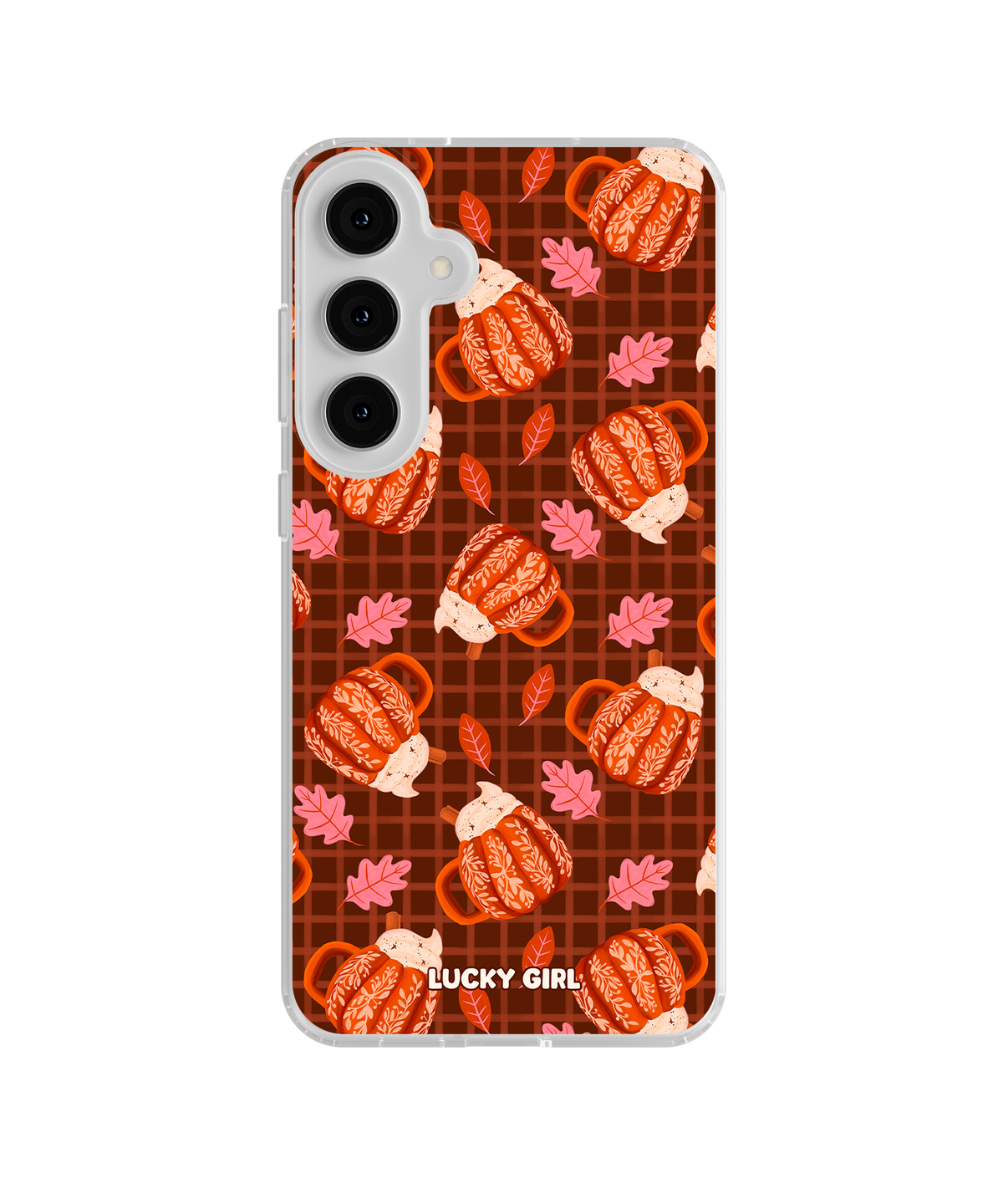 Pumpkin Spice Clear Case Insert Galaxy S24 Plus/S25 Plus