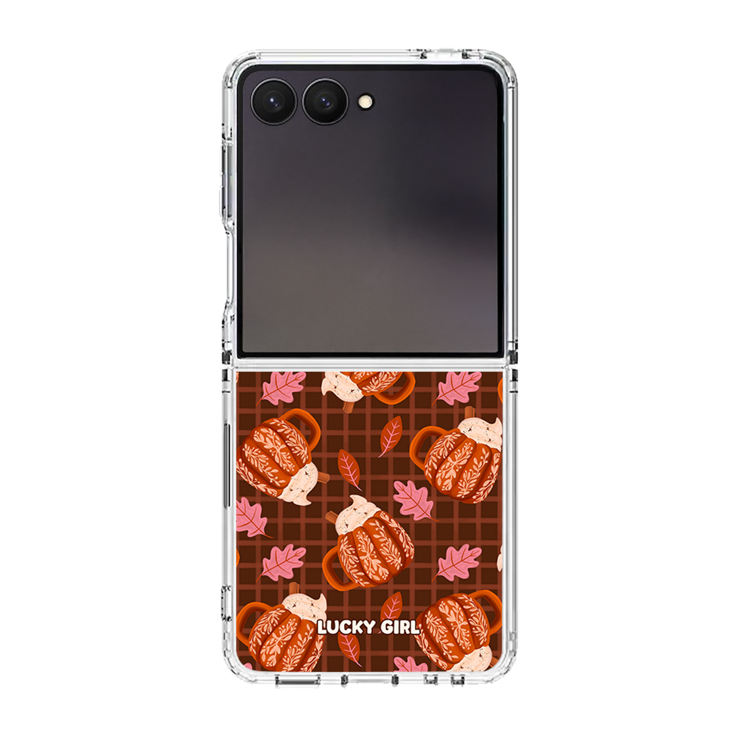 Pumpkin Spice Clear Case Insert Galaxy Z Flip 7