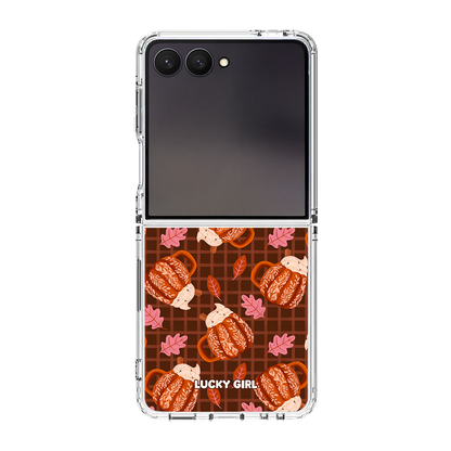 Pumpkin Spice Clear Case Insert Galaxy Z Flip 7