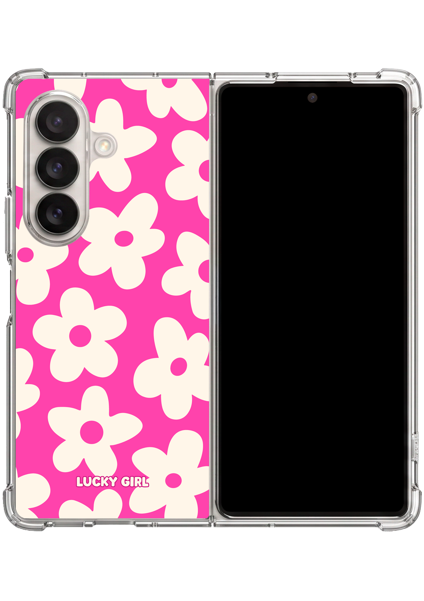 Raspberry Big Blooms Clear Case Insert Galaxy Z Fold 7