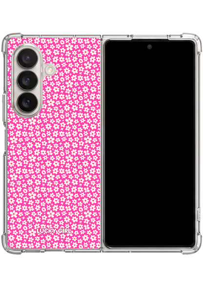 Raspberry Little Blooms Clear Case Insert Galaxy Z Fold 7