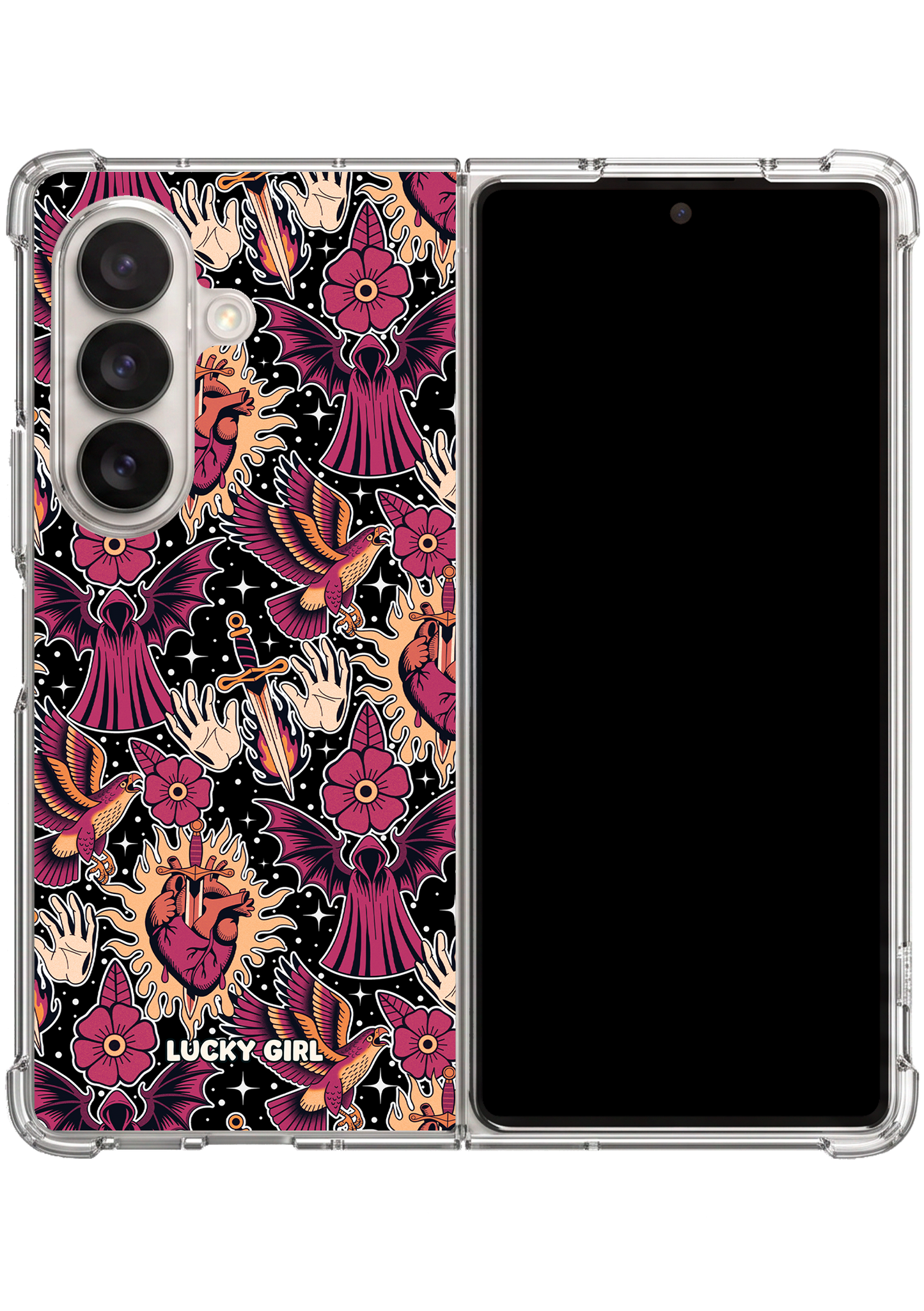 Silent Heart Clear Case Insert Galaxy Z Fold 7
