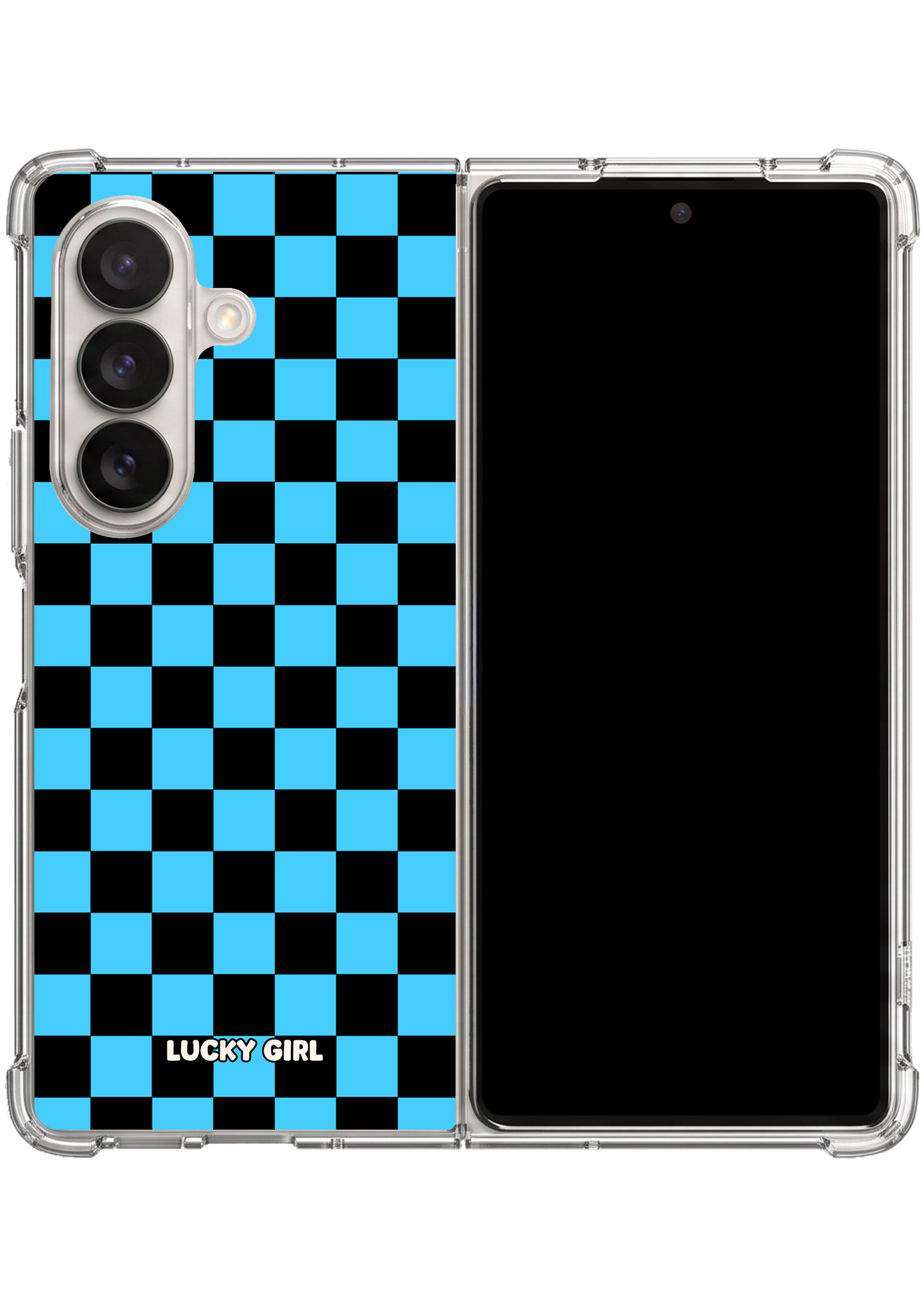Sky Checkers Clear Case Insert Galaxy Z Fold 7