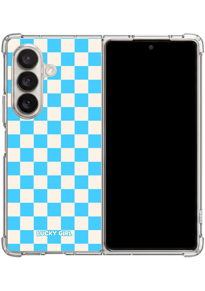 Sky Checkers II Clear Case Insert Galaxy Z Fold 7