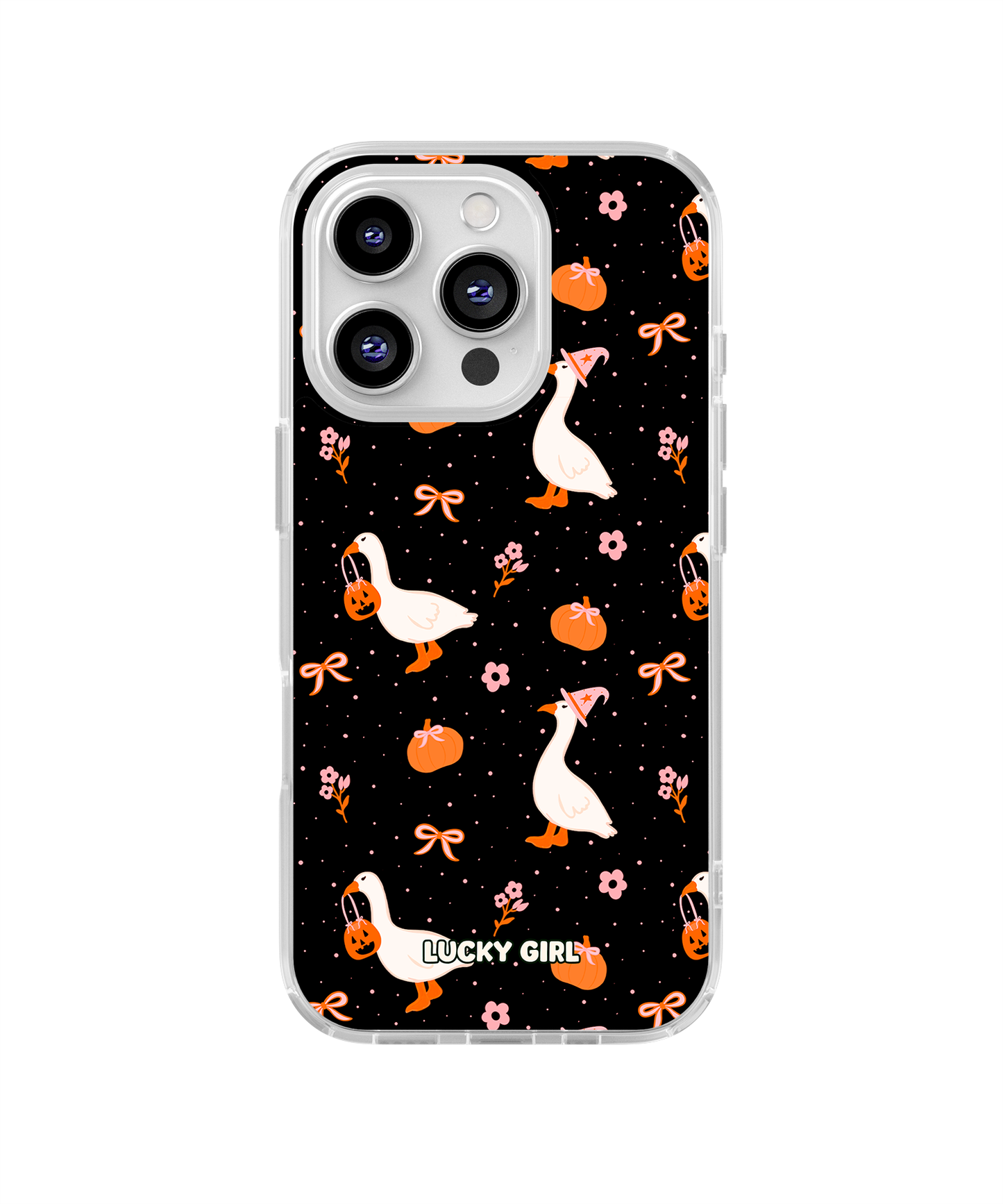 Spooky Goose Clear Case Insert iPhone 15 Pro