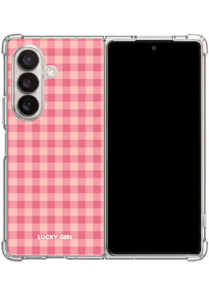 Sugar Gingham Clear Case Insert Galaxy Z Fold 7