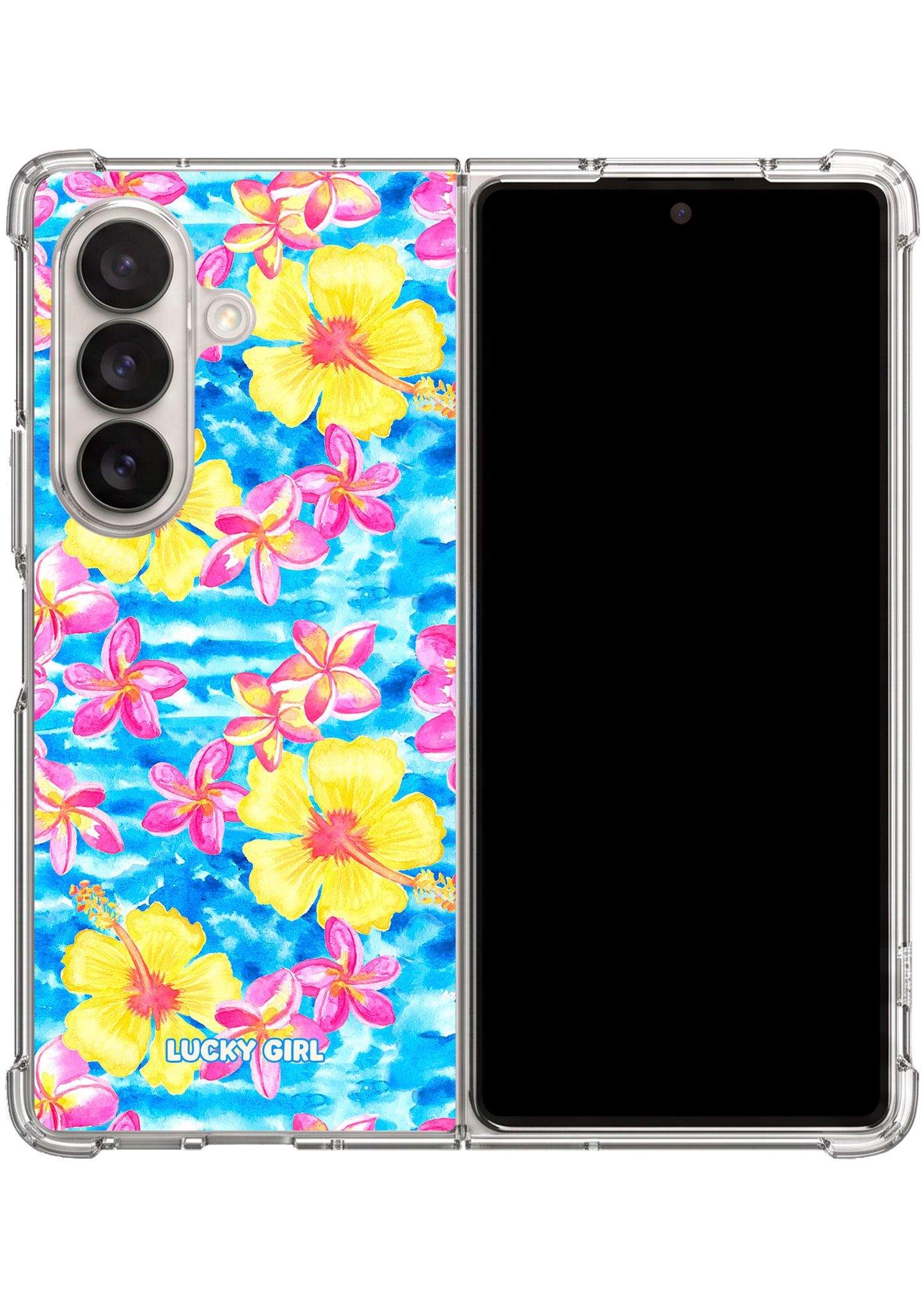 Summer Splash Clear Case Insert Galaxy Z Fold 7
