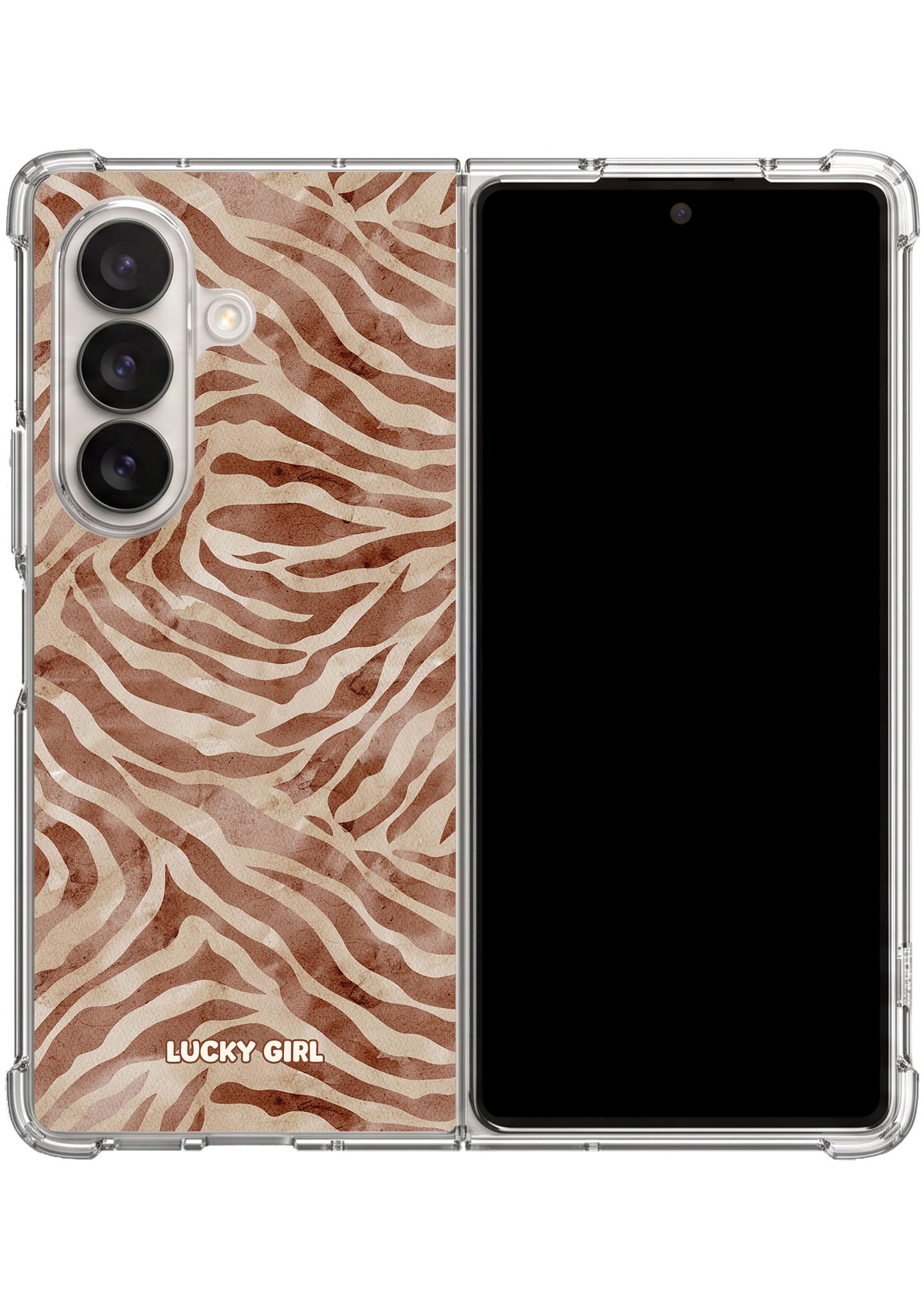 Tawny Tiger Clear Case Insert Galaxy Z Fold 7