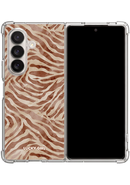 Tawny Tiger Clear Case Insert Galaxy Z Fold 7