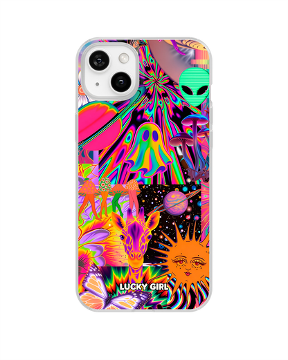 Technicolor Trip Clear Case Insert iPhone 15