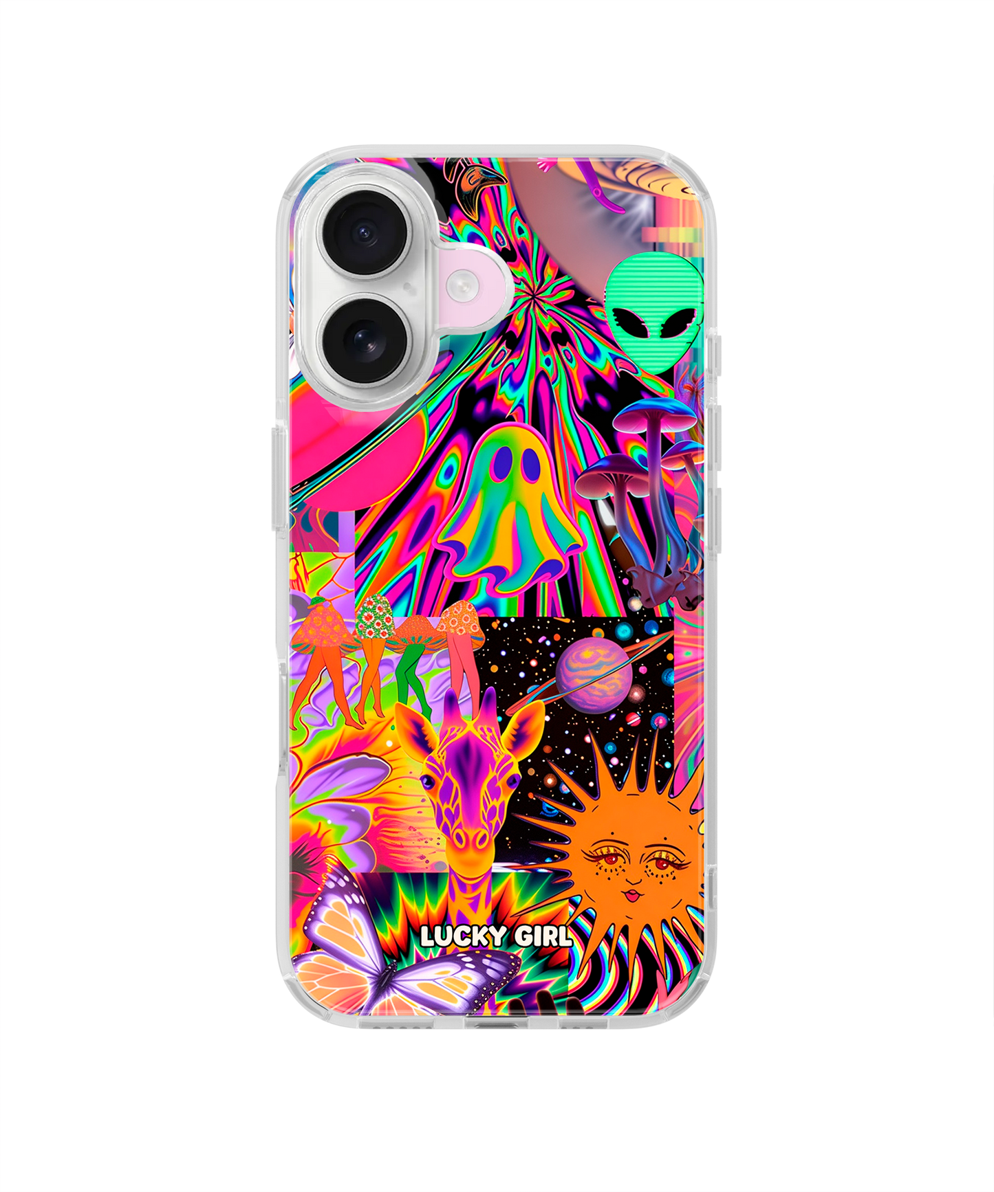 Technicolor Trip Clear Case Insert iPhone 16