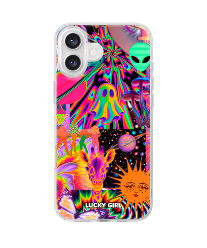 Technicolor Trip Clear Case Insert iPhone 16 Plus