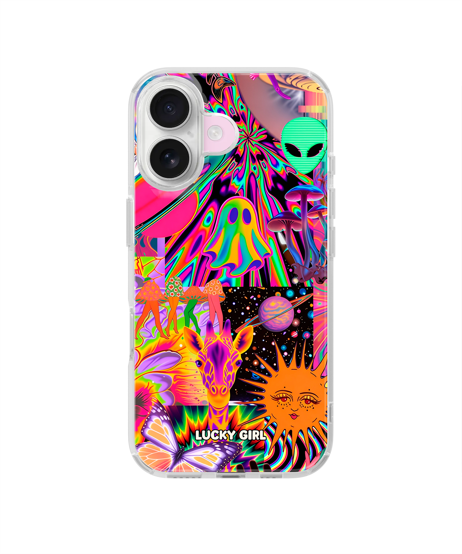 Technicolor Trip Clear Case Insert iPhone 17