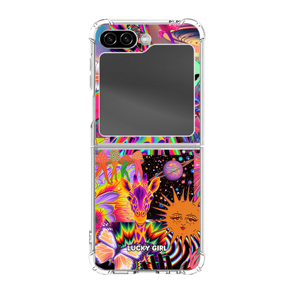 Technicolor Trip Clear Case Insert Galaxy Z Flip 6/7 FE