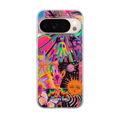 Technicolor Trip Clear Case Insert Pixel 10 Pro XL