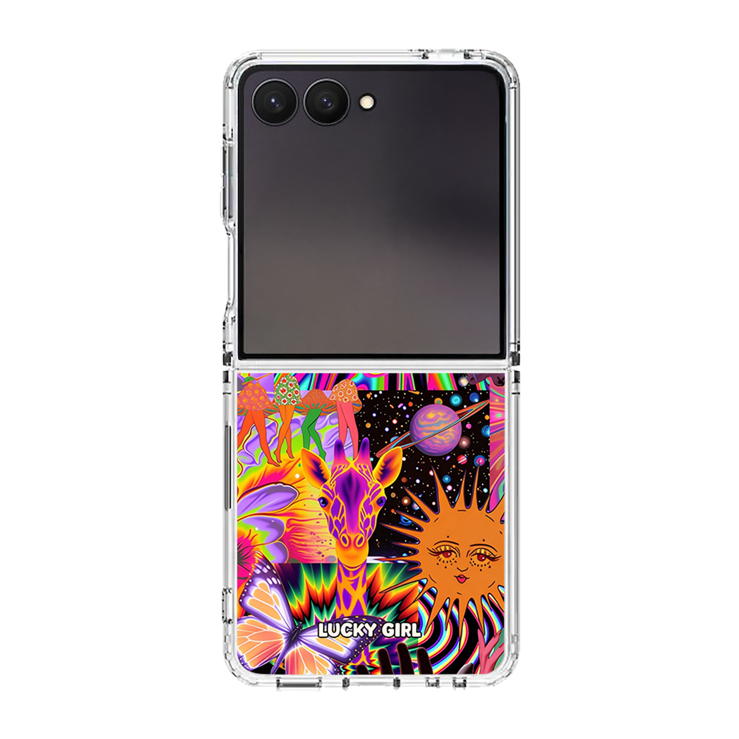 Technicolor Trip Clear Case Insert Galaxy Z Flip 7