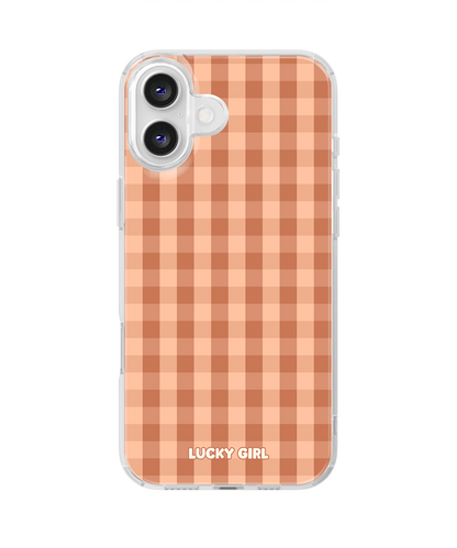 Teddy Gingham Clear Case Insert iPhone 16 Plus