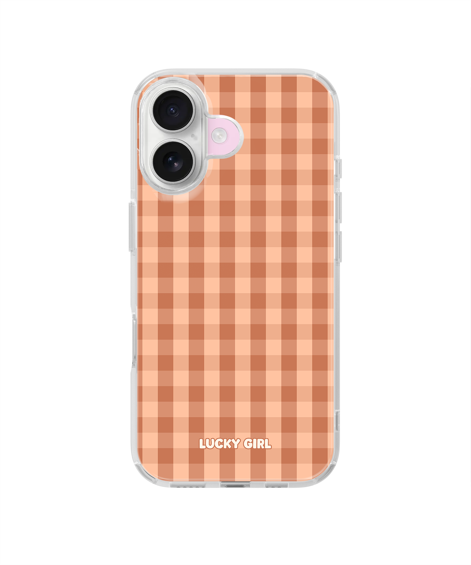 Teddy Gingham Clear Case Insert iPhone 17
