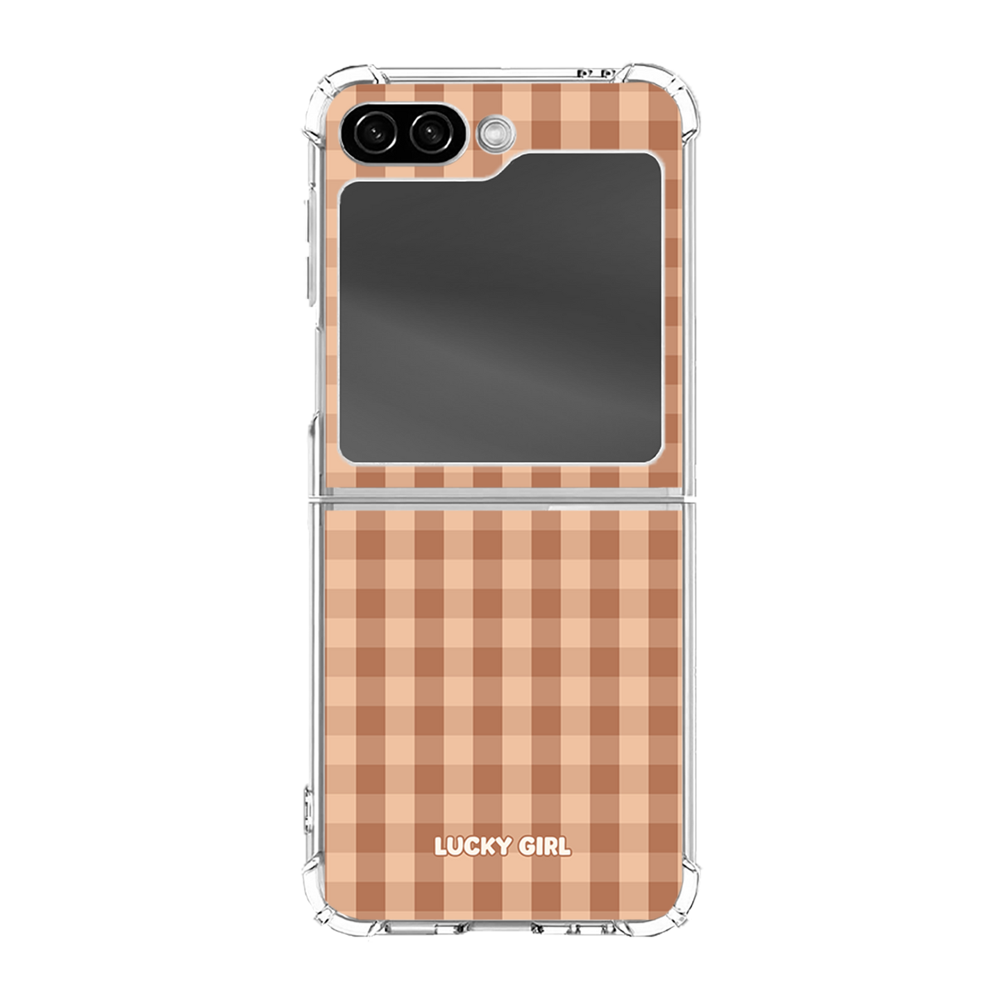 Teddy Gingham Clear Case Insert Galaxy Z Flip 6/7 FE