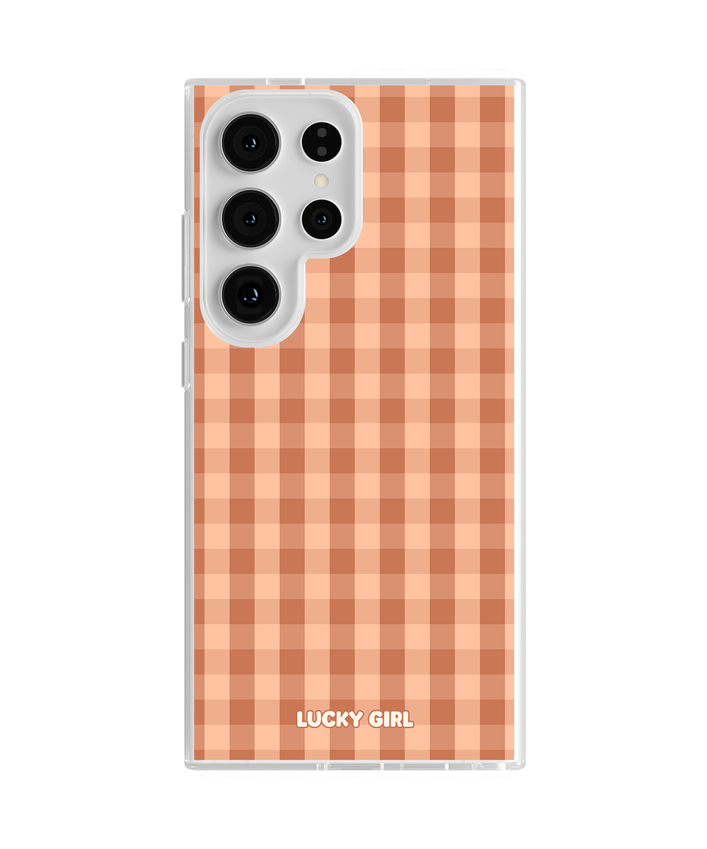 Teddy Gingham Clear Case Insert Galaxy S23 Ultra