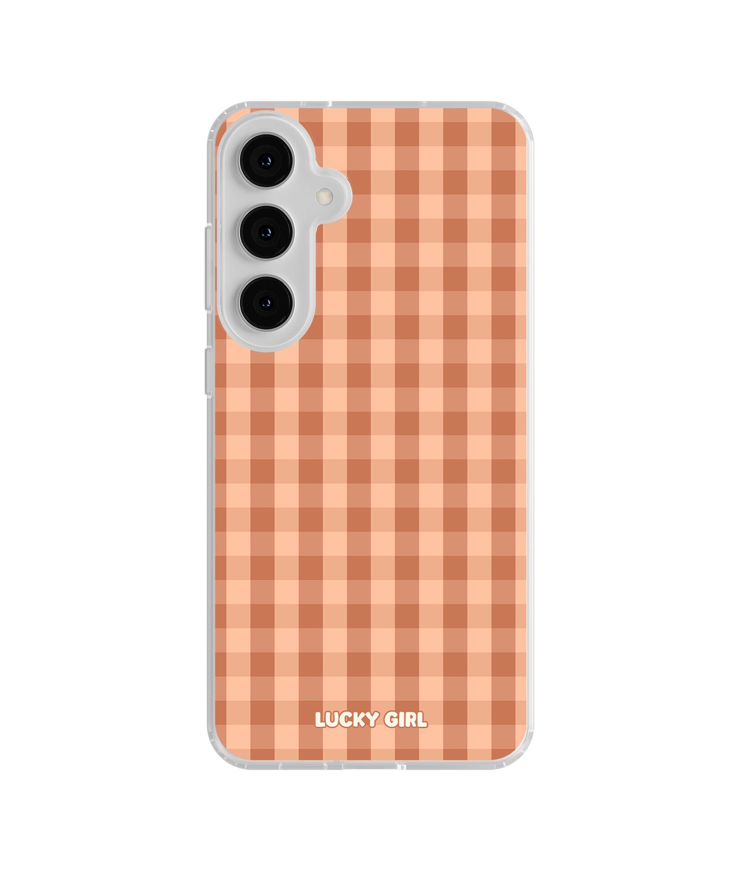 Teddy Gingham Clear Case Insert Galaxy S24 Plus/S25 Plus
