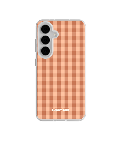 Teddy Gingham Clear Case Insert Galaxy S26