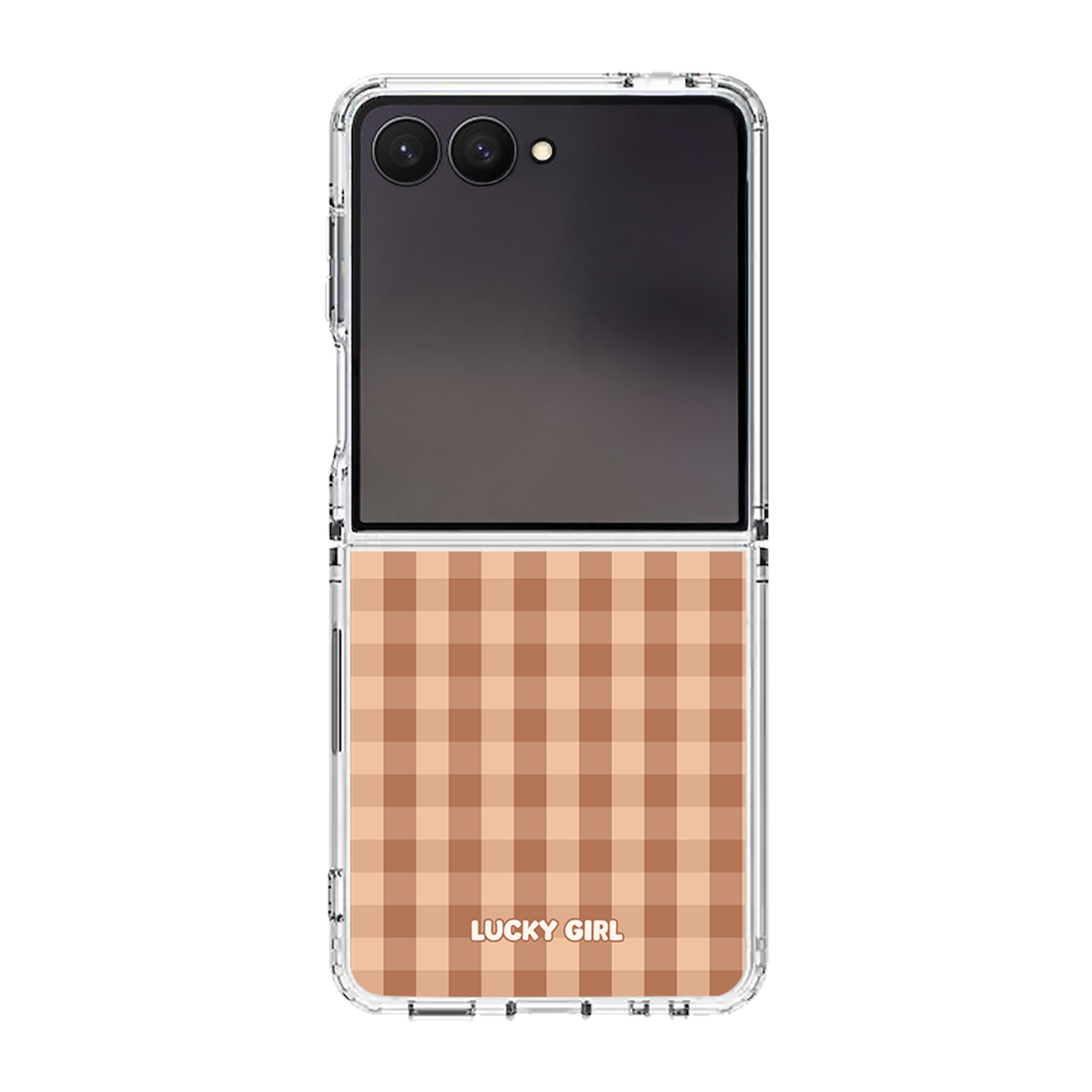 Teddy Gingham Clear Case Insert Galaxy Z Flip 7