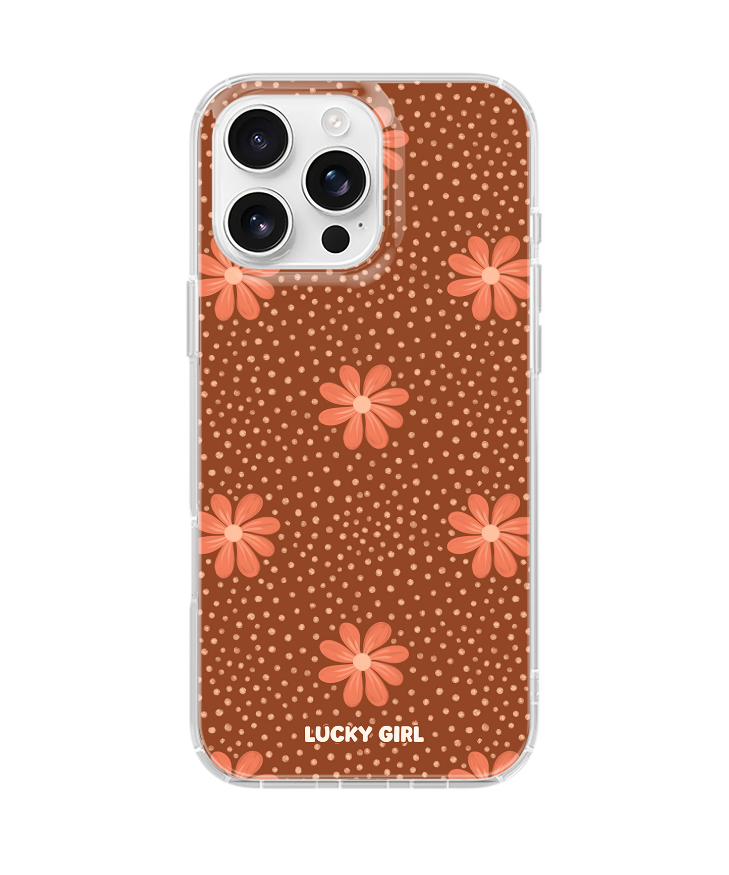 Terracotta Daisy Clear Case Insert iPhone 12 Pro Max