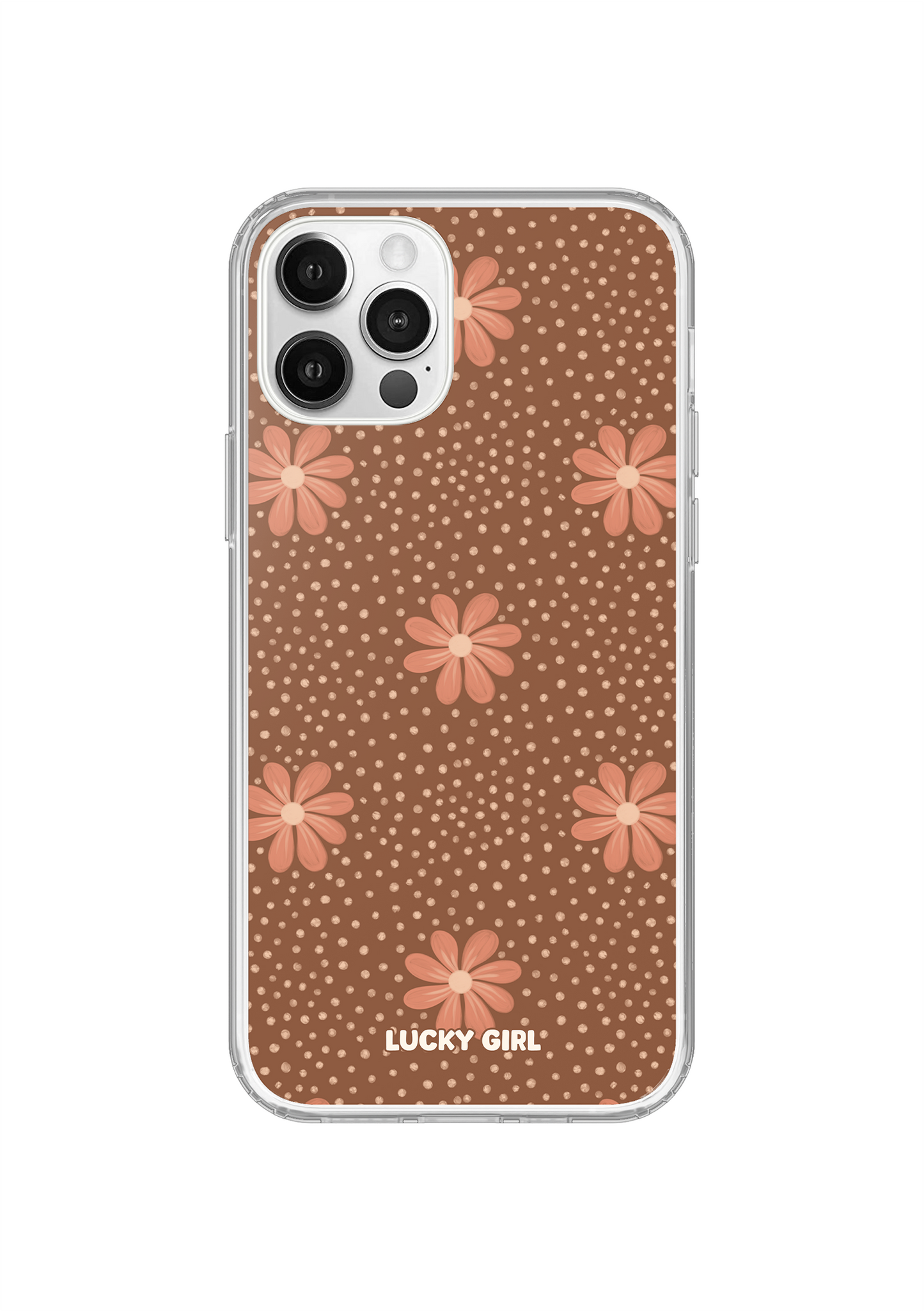 Terracotta Daisy Clear Case Insert iPhone 12/12 Pro