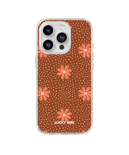 Terracotta Daisy Clear Case Insert iPhone 13 Pro