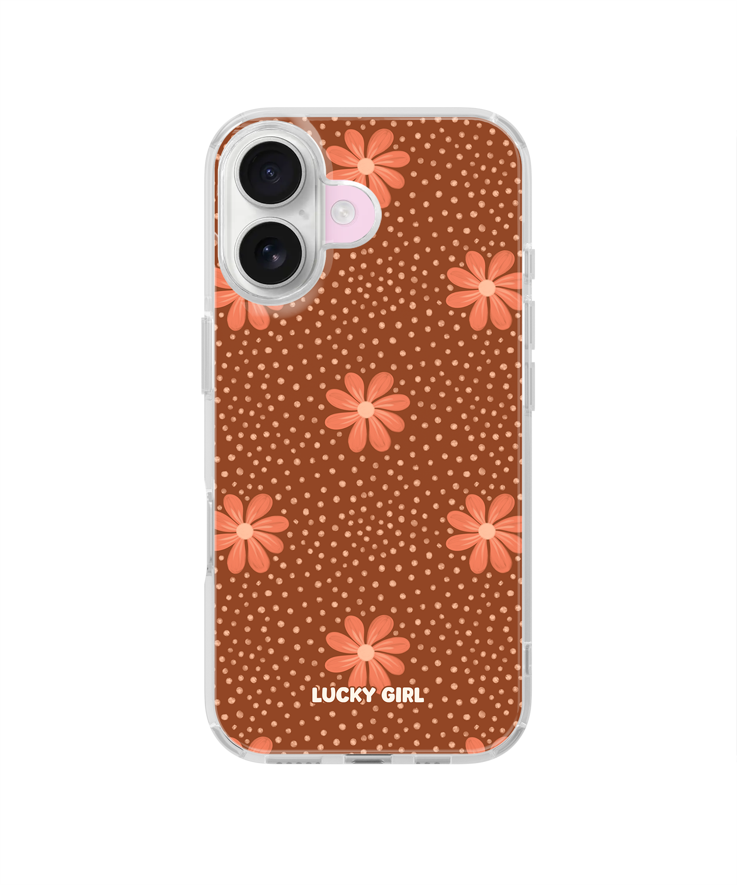 Terracotta Daisy Clear Case Insert iPhone 17