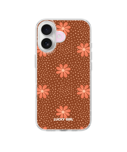 Terracotta Daisy Clear Case Insert iPhone 17