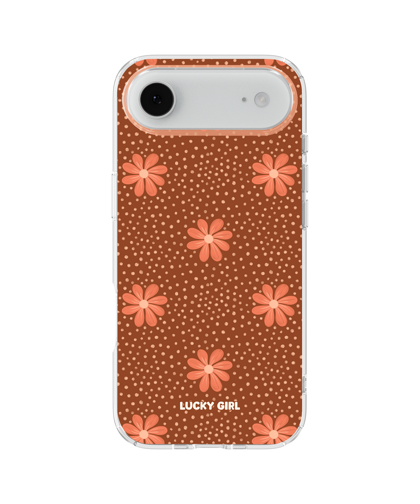 Terracotta Daisy Clear Case Insert iPhone 17 Air