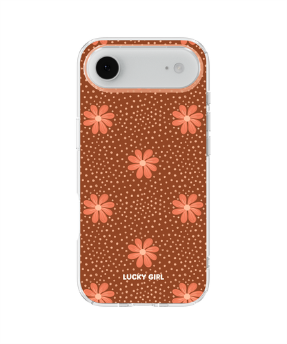 Terracotta Daisy Clear Case Insert iPhone 17 Air