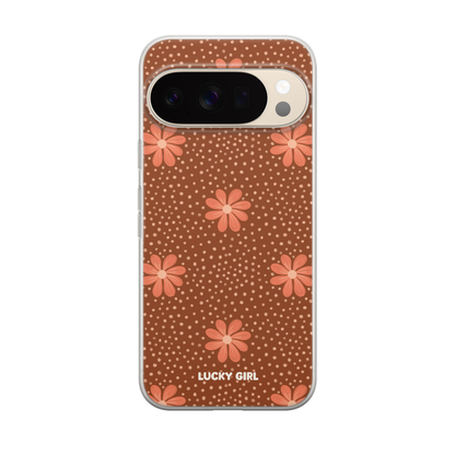 Terracotta Daisy Clear Case Insert Pixel 10/10 Pro