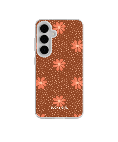 Terracotta Daisy Clear Case Insert Galaxy S23
