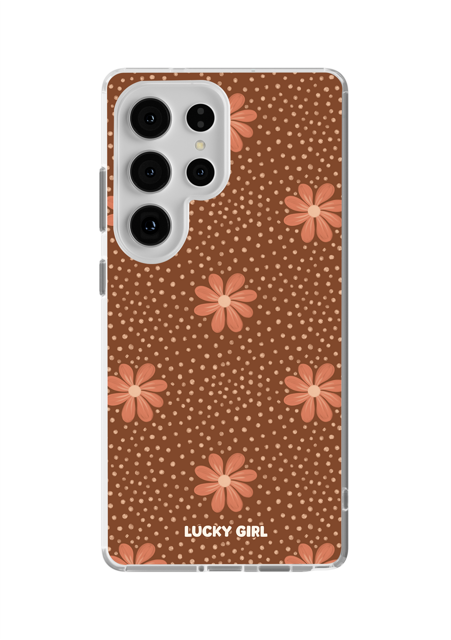 Terracotta Daisy Clear Case Insert Galaxy S26 Ultra